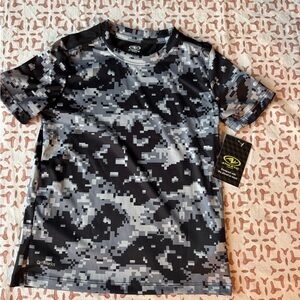 Kids Camo Shirt - Black and Gray
